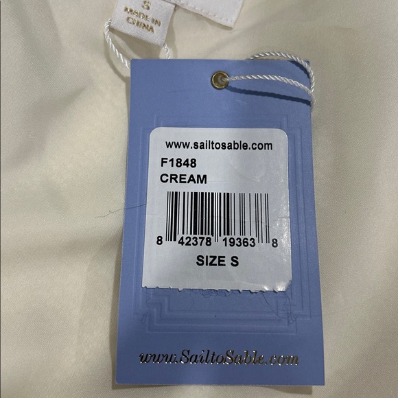 NWT Sail To Sable Faux Fur Eyelash Cream Sleeveless Cardigan Sweater Vest - S - Picture 8 of 9